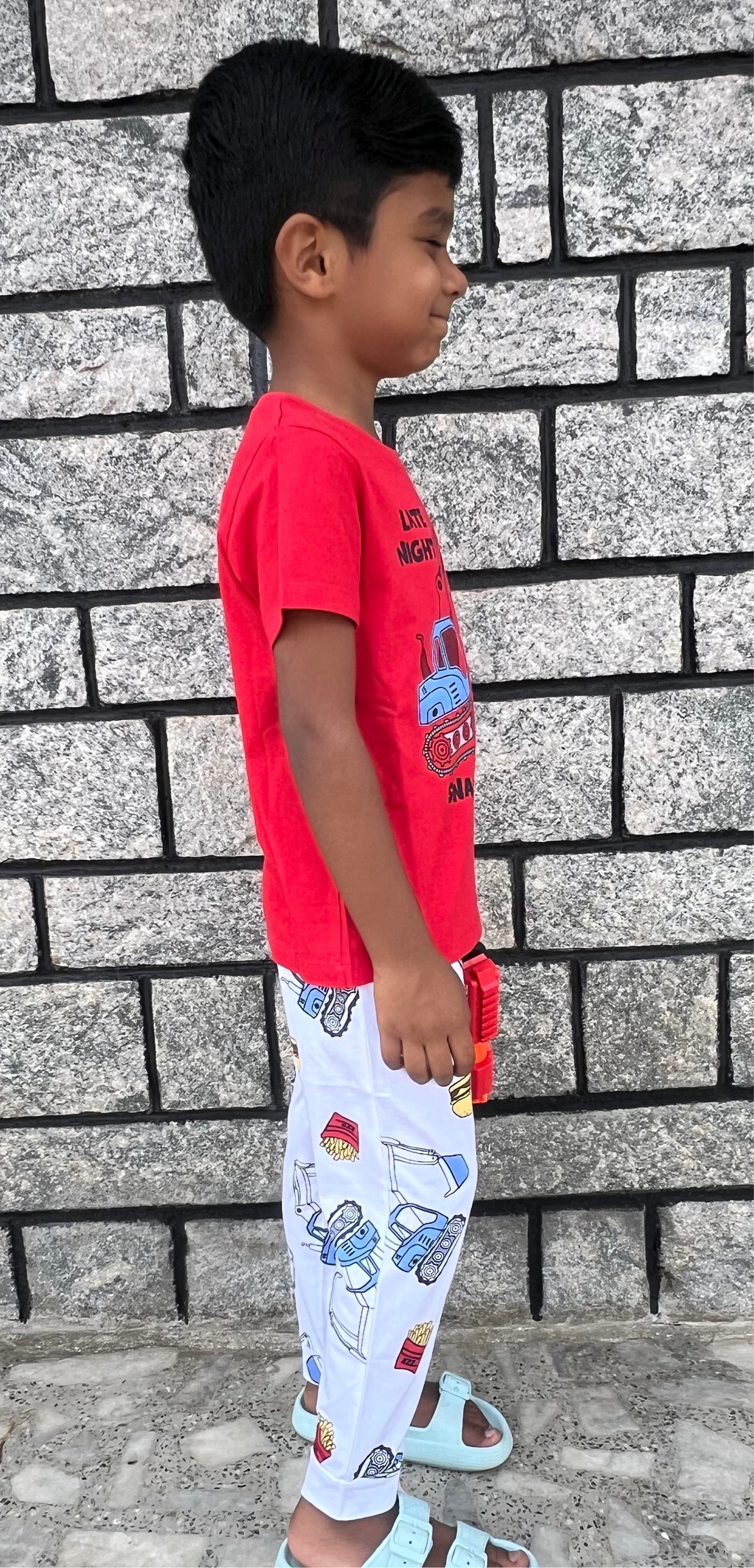 Red Snack time pant sets