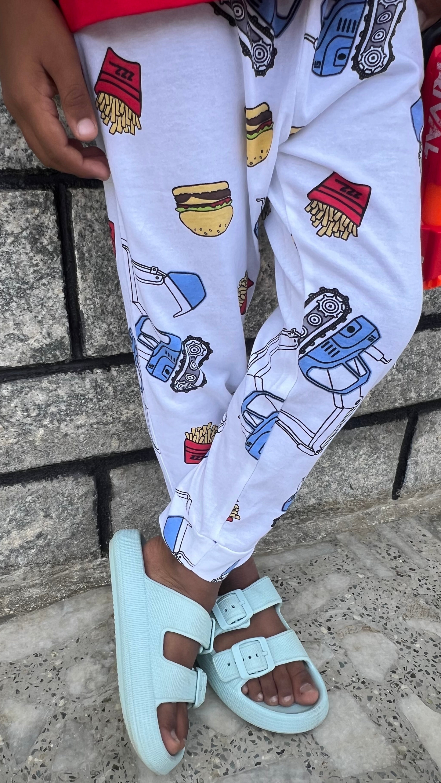 Red Snack time pant sets