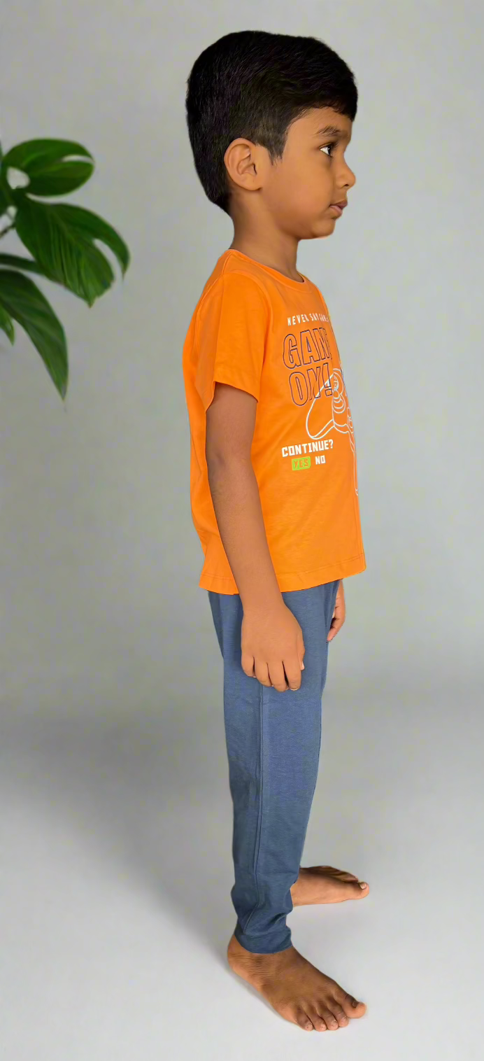 Orange Game On Pant sets
