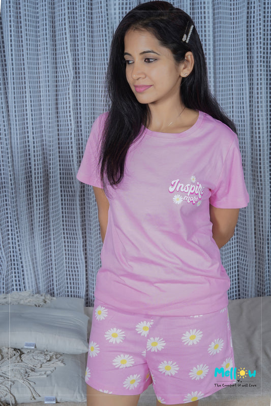 Pink Floral Shorts