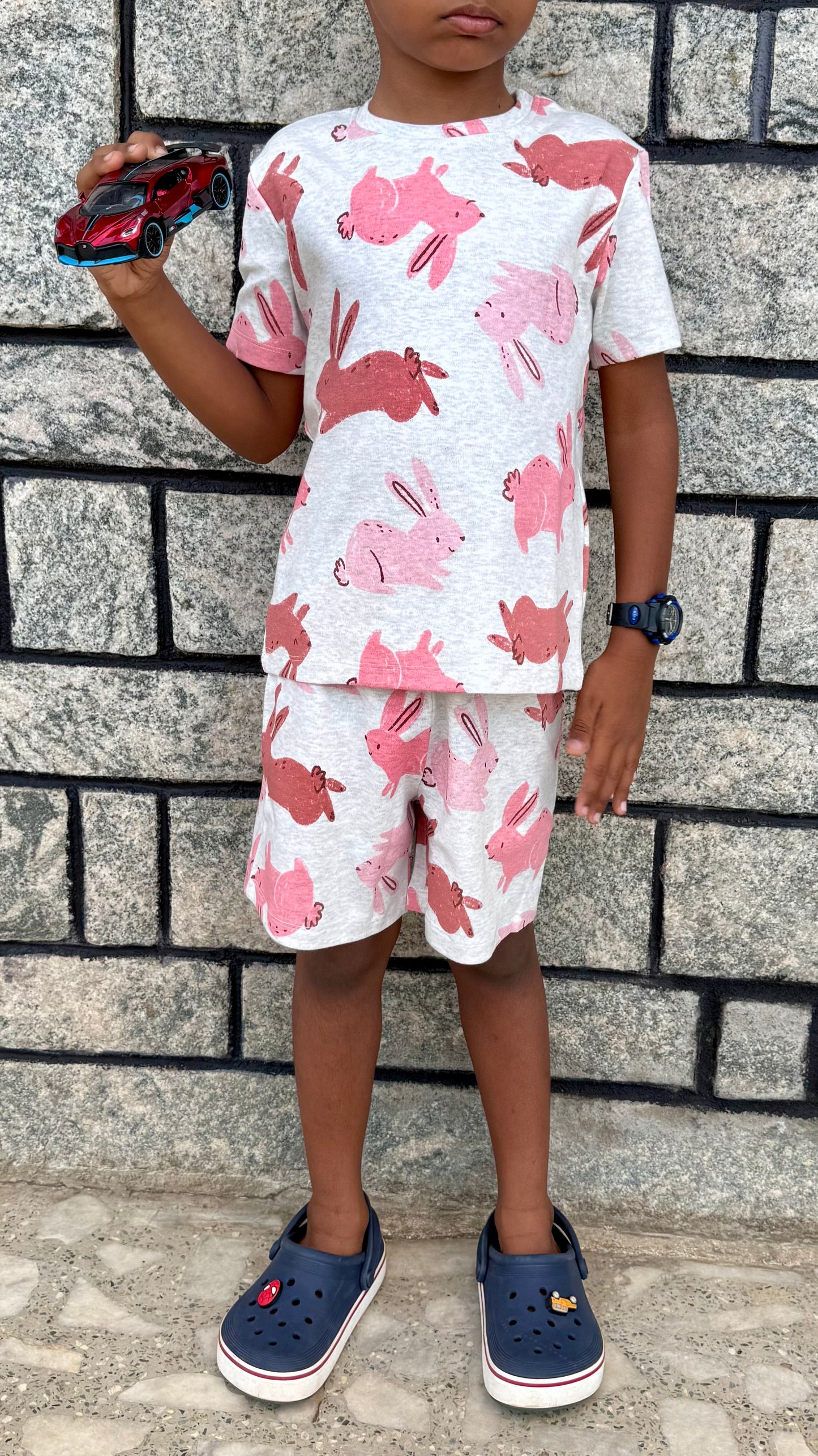 Mom- kid twinning Rabbit Co-Ord set