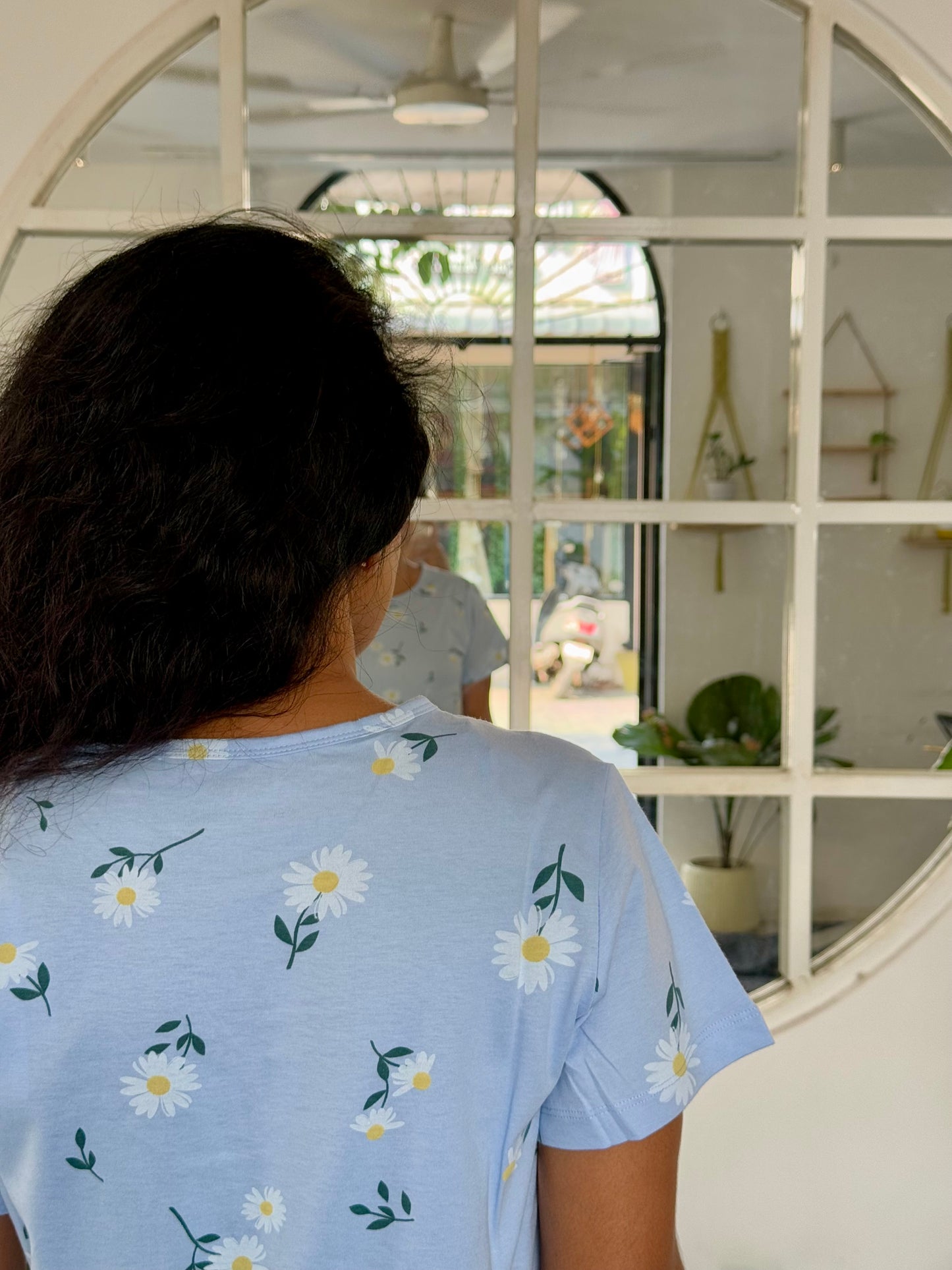 Long Tops - Blue floral