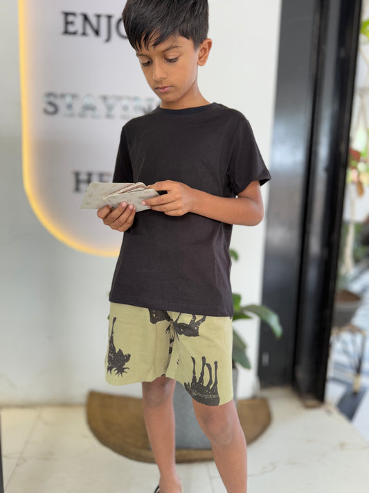 Black Rain Deer Shorts set