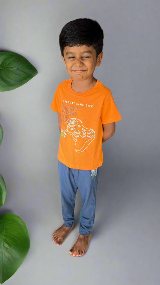 Orange Game On Pant sets