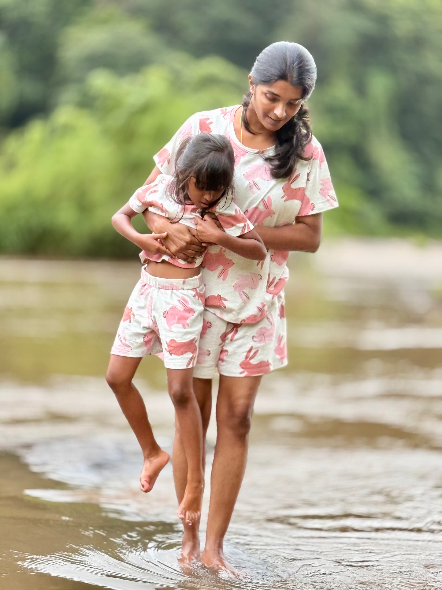 Mom- kid twinning Rabbit Co-Ord set