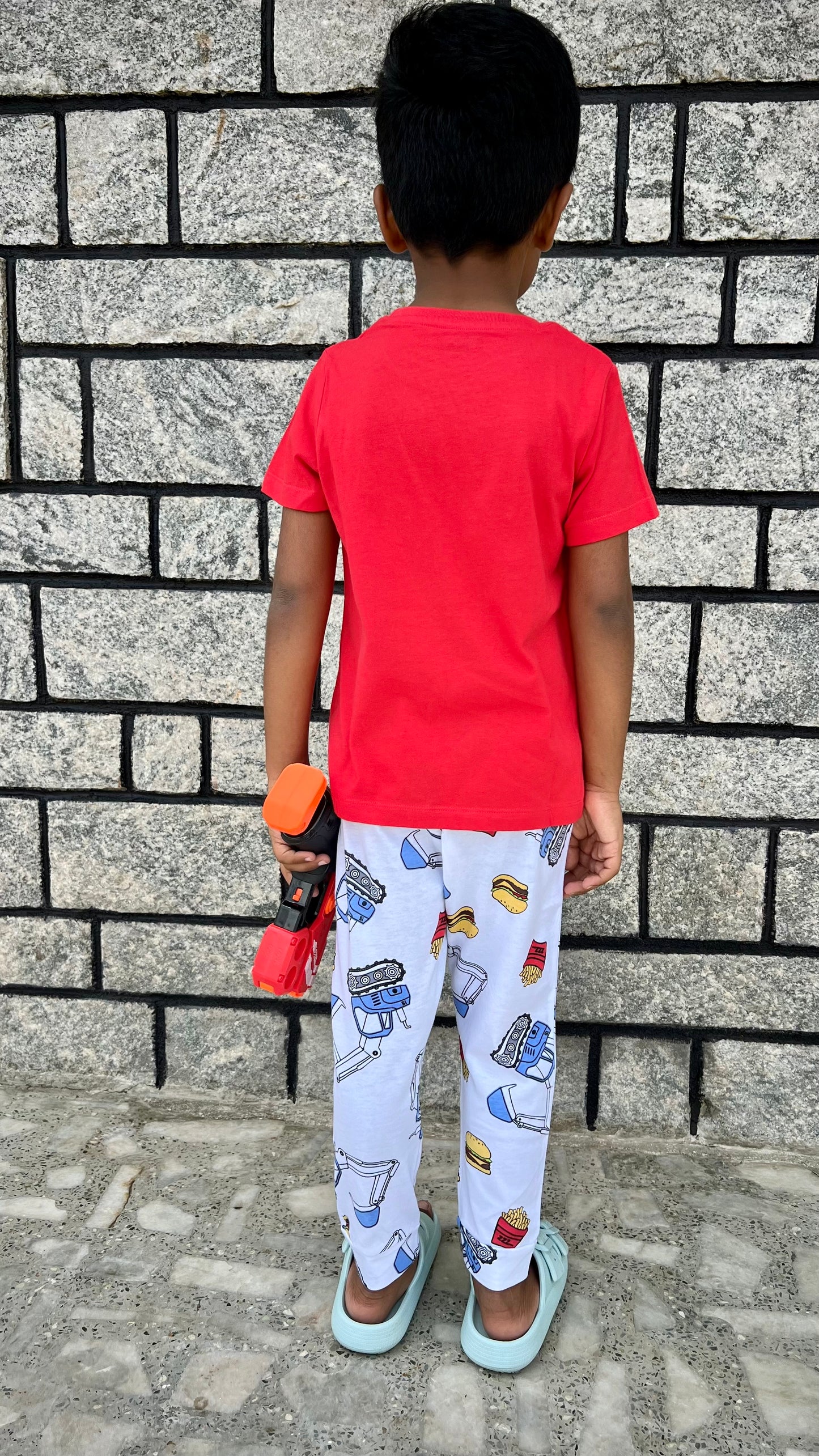 Red Snack time pant sets