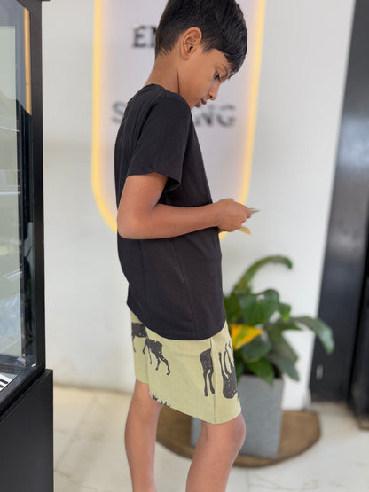 Black Rain Deer Shorts set