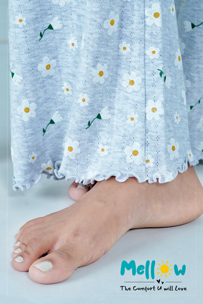 Grey & Yellow Flower Co-Ord Lounge Wear