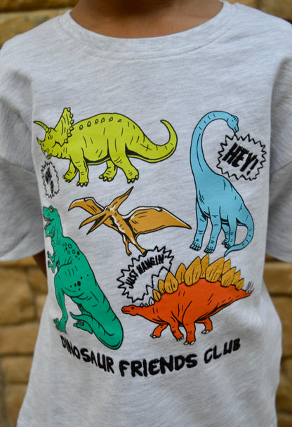 Grey milange Dinosaurs Unisex Pant sets