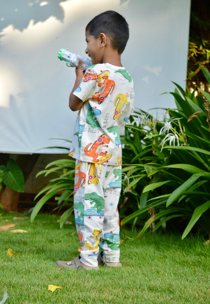 Dino Half sleeve Pant set (Unisex)