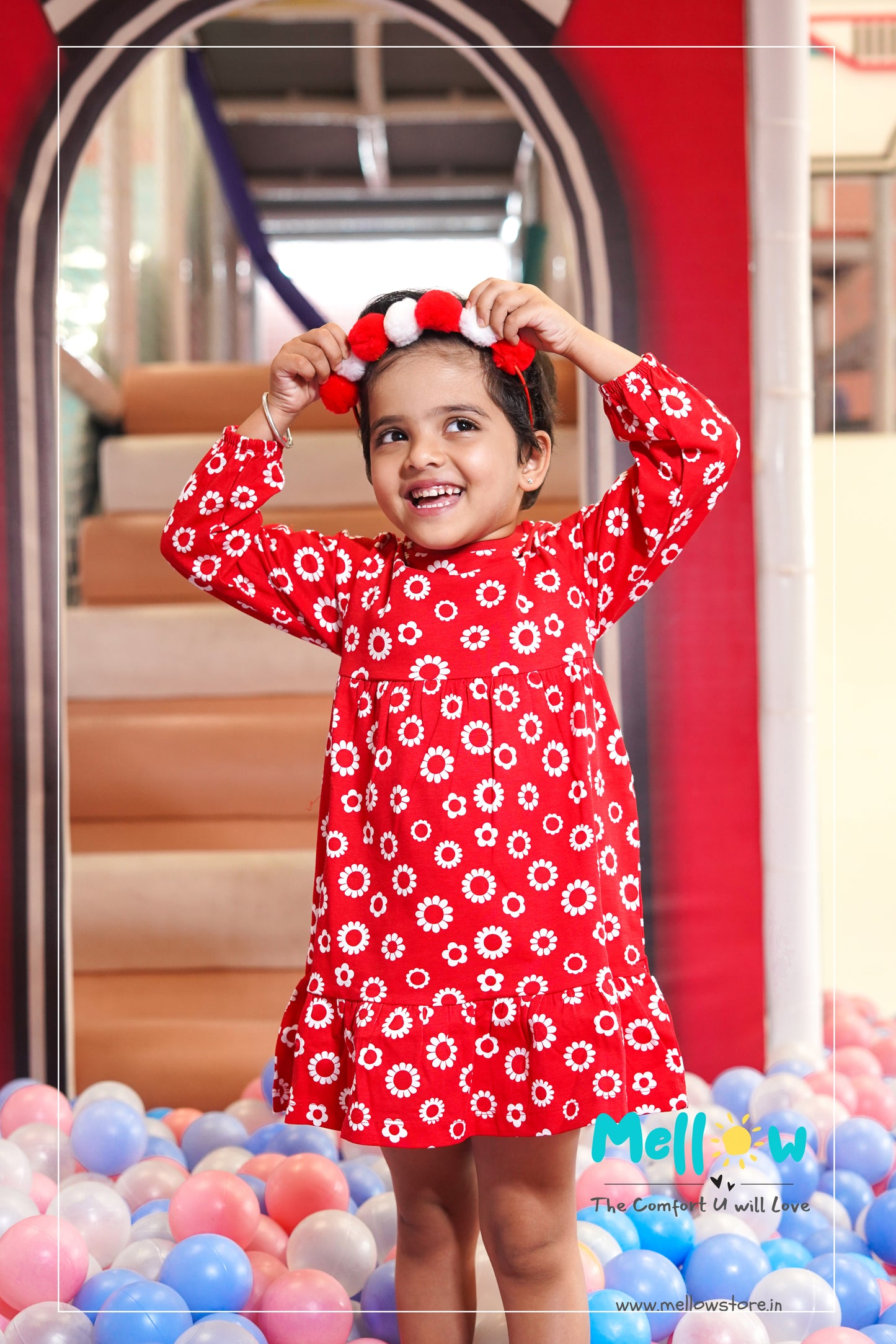 Red Floral Frock