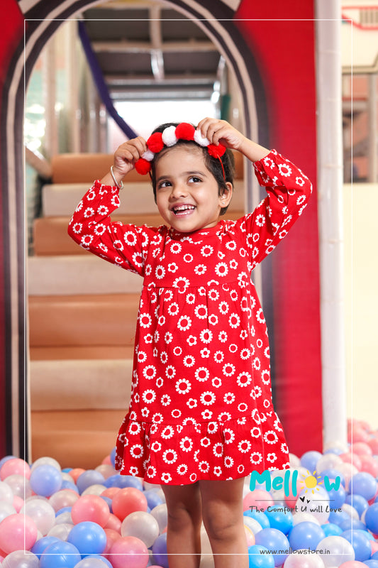 Red Floral Frock