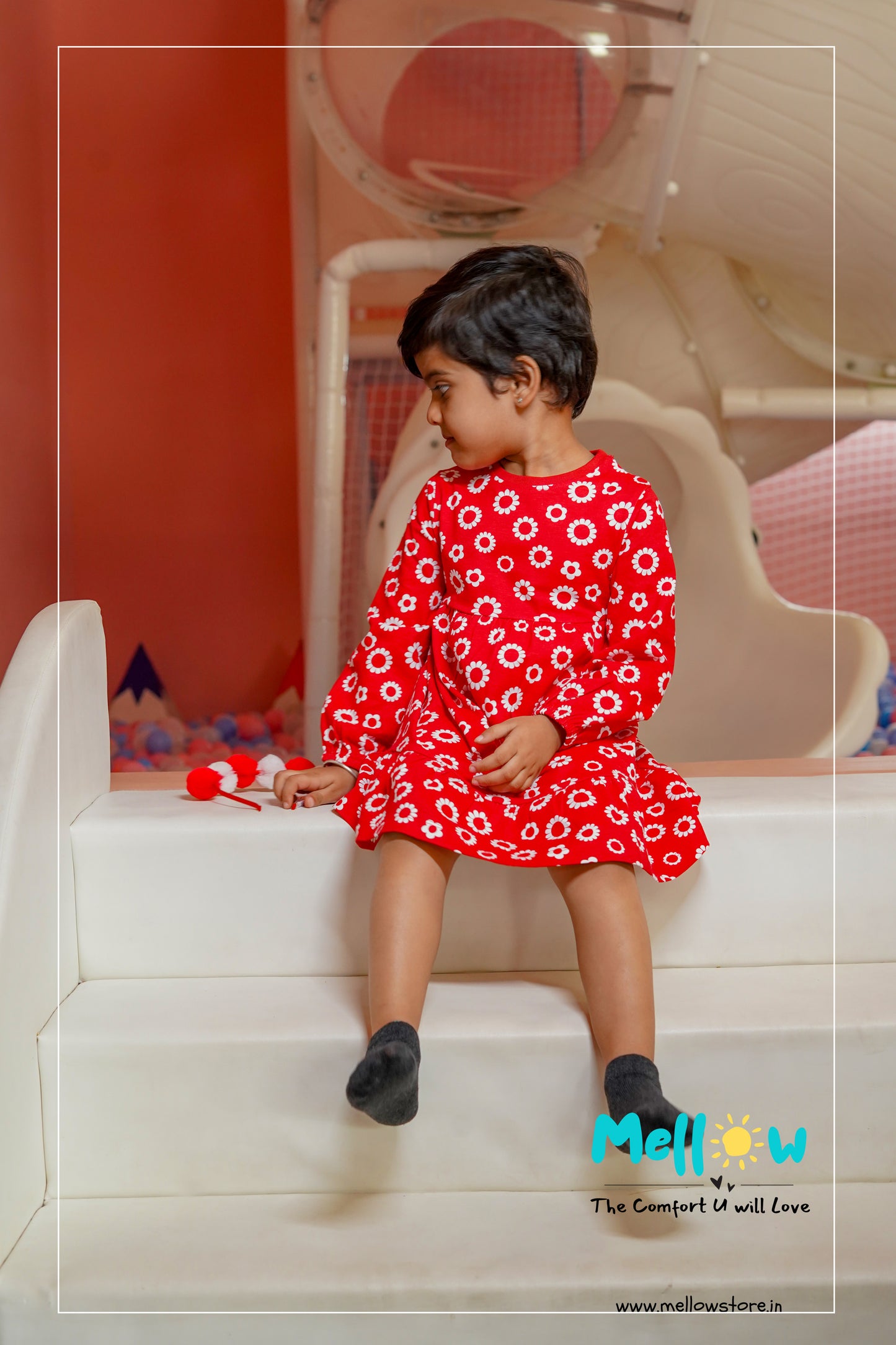 Red Floral Frock