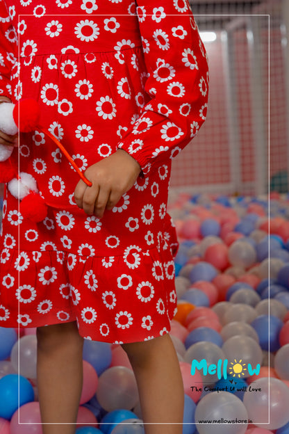 Red Floral Frock