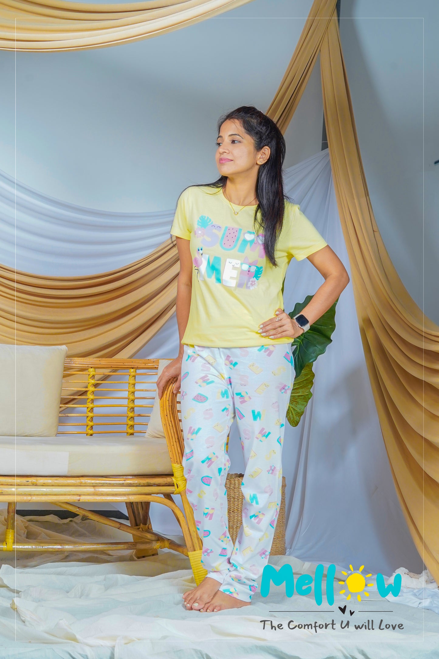 Summer Printed Mom n Me Twinning Lounge Wear