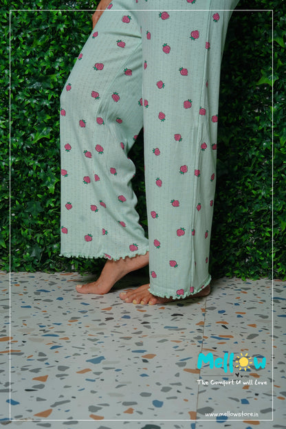 Green Strawberry Co-Ord Lounge Wear