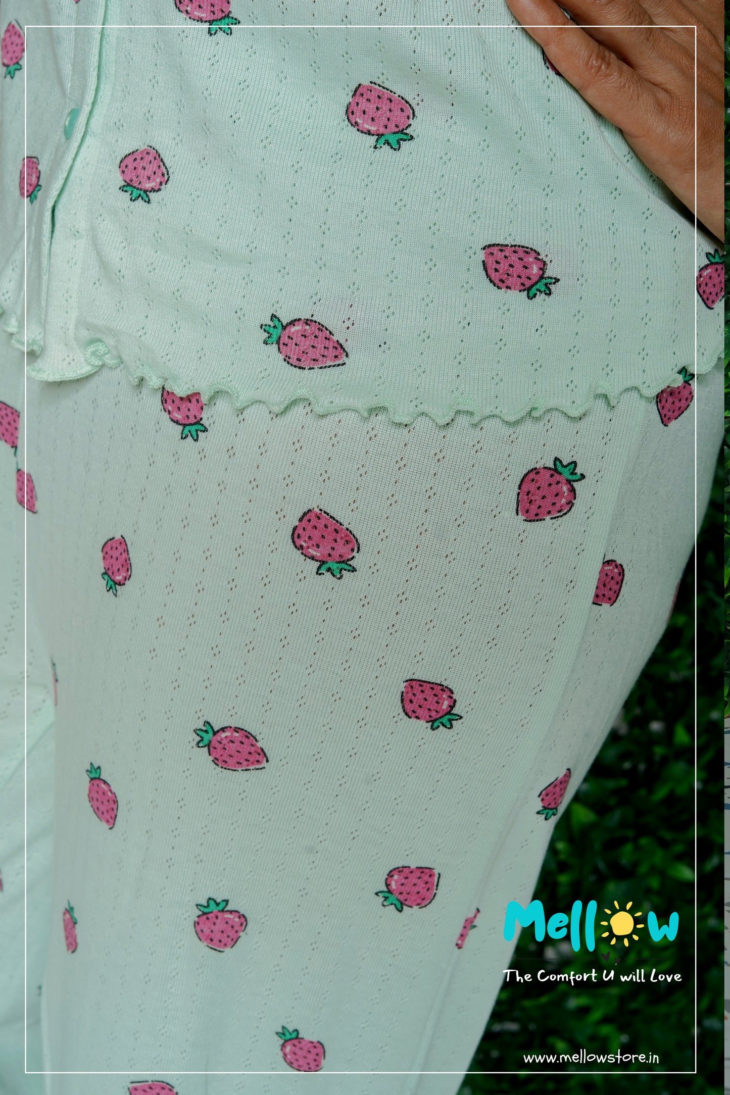 Green Strawberry Co-Ord Lounge Wear