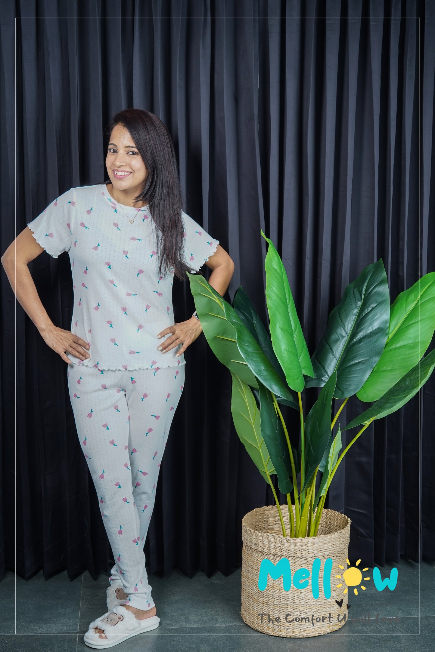 Pink Tulip Flower Co-Ord Lounge Wear