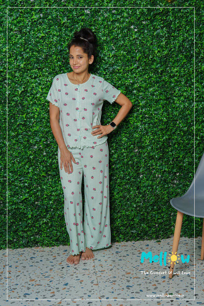 Green Strawberry Co-Ord Lounge Wear
