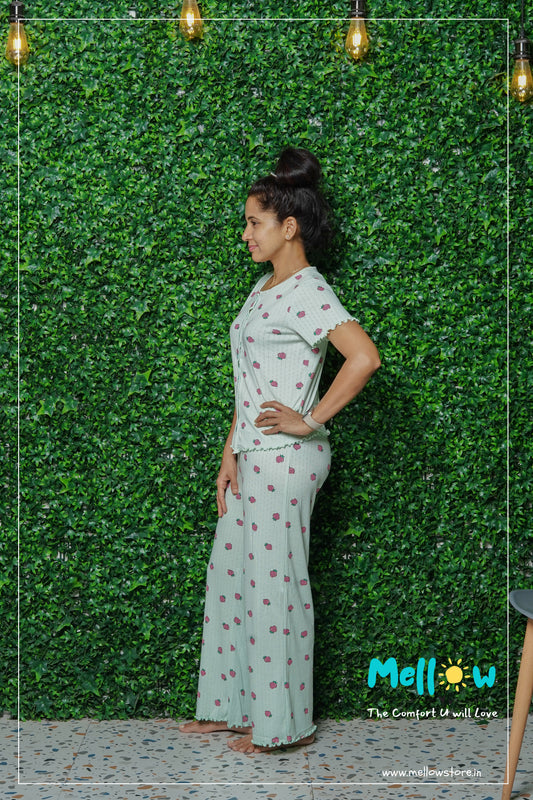 Green Strawberry Co-Ord Lounge Wear